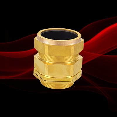 Brass cable gland for industrial electrical wiring protection